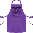 Cyclopath Funny Cycling Cyclist Bicycle Cotton Apron 100% Organic Purple