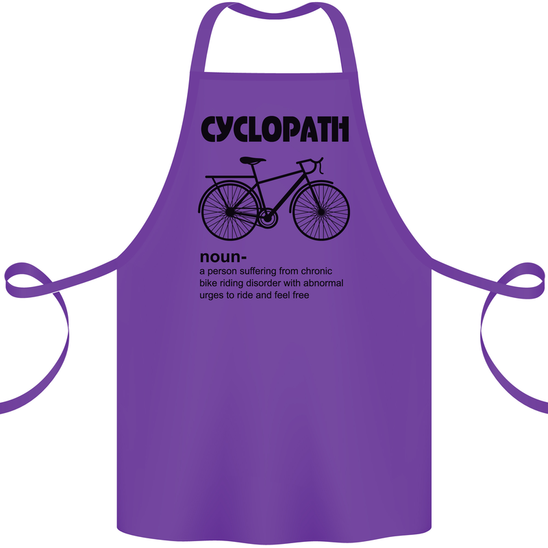 Cyclopath Funny Cycling Cyclist Bicycle Cotton Apron 100% Organic Purple