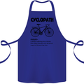 Cyclopath Funny Cycling Cyclist Bicycle Cotton Apron 100% Organic Royal Blue