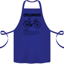 Cyclopath Funny Cycling Cyclist Bicycle Cotton Apron 100% Organic Royal Blue