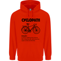 Cyclopath Funny Cycling Cyclist Bicycle Mens 80% Cotton Hoodie Bright Red