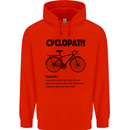 Cyclopath Funny Cycling Cyclist Bicycle Mens 80% Cotton Hoodie Bright Red