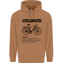 Cyclopath Funny Cycling Cyclist Bicycle Mens 80% Cotton Hoodie Caramel Latte