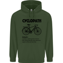 Cyclopath Funny Cycling Cyclist Bicycle Mens 80% Cotton Hoodie Forest Green