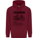 Cyclopath Funny Cycling Cyclist Bicycle Mens 80% Cotton Hoodie Maroon