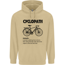Cyclopath Funny Cycling Cyclist Bicycle Mens 80% Cotton Hoodie Sand