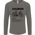 Cyclopath Funny Cycling Cyclist Bicycle Mens Long Sleeve T-Shirt Charcoal
