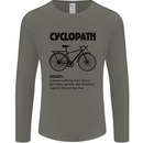 Cyclopath Funny Cycling Cyclist Bicycle Mens Long Sleeve T-Shirt Charcoal