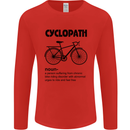 Cyclopath Funny Cycling Cyclist Bicycle Mens Long Sleeve T-Shirt Red