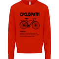 Cyclopath Funny Cycling Cyclist Bicycle Mens Sweatshirt Jumper Bright Red