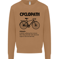 Cyclopath Funny Cycling Cyclist Bicycle Mens Sweatshirt Jumper Caramel Latte