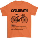 Cyclopath Funny Cycling Cyclist Bicycle Mens T-Shirt Cotton Gildan Orange