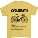 Cyclopath Funny Cycling Cyclist Bicycle Mens T-Shirt Cotton Gildan Yellow