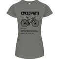 Cyclopath Funny Cycling Cyclist Bicycle Womens Petite Cut T-Shirt Charcoal