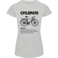 Cyclopath Funny Cycling Cyclist Bicycle Womens Petite Cut T-Shirt Sports Grey