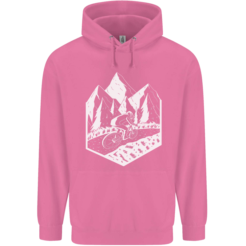 DH Downhill Mountain Biking Cycling Bicycle Childrens Kids Hoodie Azalea
