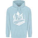 DH Downhill Mountain Biking Cycling Bicycle Childrens Kids Hoodie Light Blue
