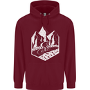 DH Downhill Mountain Biking Cycling Bicycle Childrens Kids Hoodie Maroon