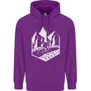DH Downhill Mountain Biking Cycling Bicycle Childrens Kids Hoodie Purple