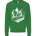 DH Downhill Mountain Biking Cycling Bicycle Kids Sweatshirt Jumper Irish Green