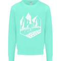 DH Downhill Mountain Biking Cycling Bicycle Kids Sweatshirt Jumper Peppermint