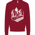 DH Downhill Mountain Biking Cycling Bicycle Kids Sweatshirt Jumper Red