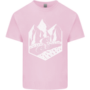 DH Downhill Mountain Biking Cycling Bicycle Kids T-Shirt Childrens Light Pink