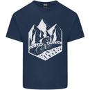 DH Downhill Mountain Biking Cycling Bicycle Kids T-Shirt Childrens Navy Blue