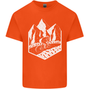 DH Downhill Mountain Biking Cycling Bicycle Kids T-Shirt Childrens Orange