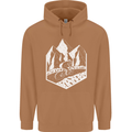 DH Downhill Mountain Biking Cycling Bicycle Mens 80% Cotton Hoodie Caramel Latte