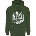 DH Downhill Mountain Biking Cycling Bicycle Mens 80% Cotton Hoodie Forest Green