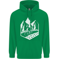 DH Downhill Mountain Biking Cycling Bicycle Mens 80% Cotton Hoodie Irish Green