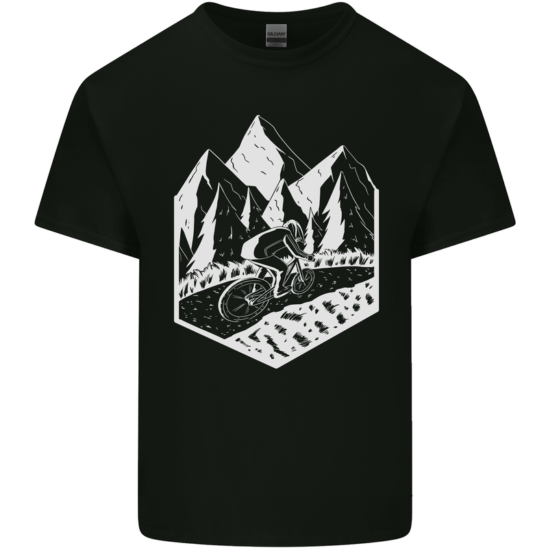 DH Downhill Mountain Biking Cycling Bicycle Mens Cotton T-Shirt Tee Top Black