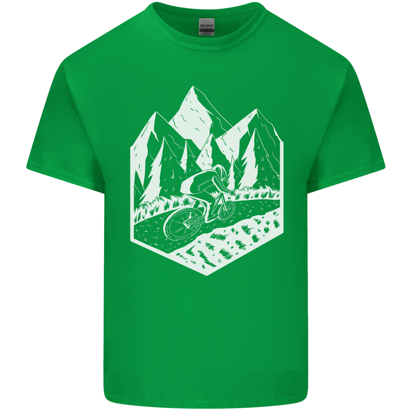 DH Downhill Mountain Biking Cycling Bicycle Mens Cotton T-Shirt Tee Top Irish Green