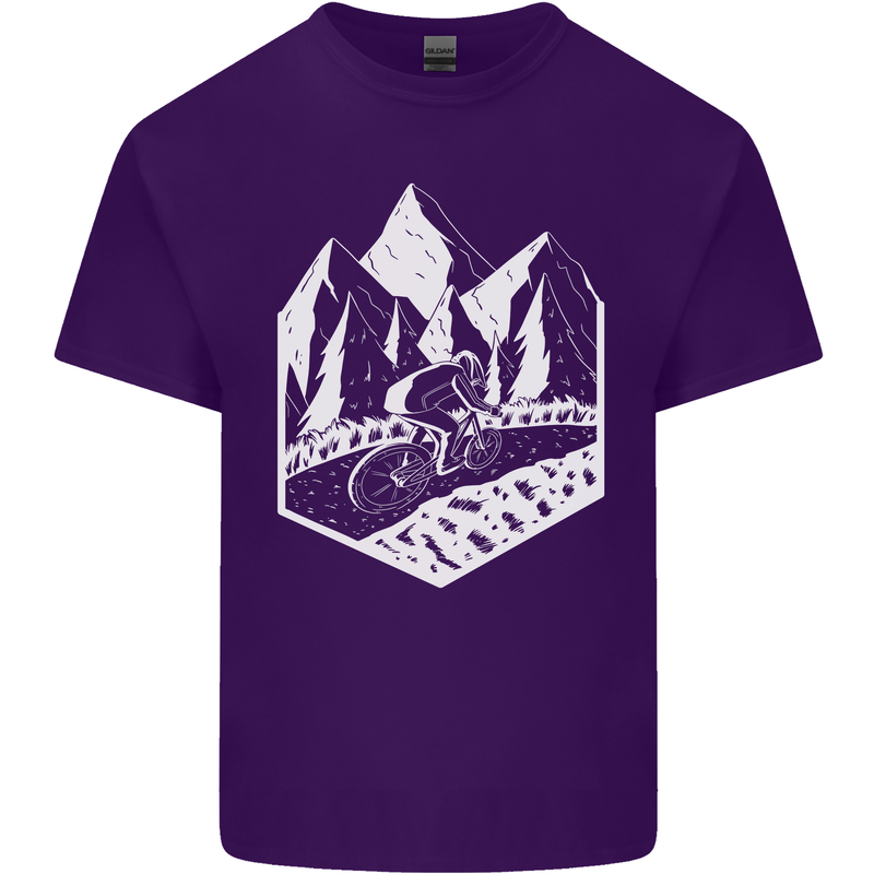 DH Downhill Mountain Biking Cycling Bicycle Mens Cotton T-Shirt Tee Top Purple