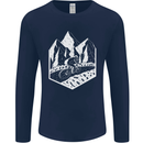 DH Downhill Mountain Biking Cycling Bicycle Mens Long Sleeve T-Shirt Navy Blue