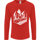 DH Downhill Mountain Biking Cycling Bicycle Mens Long Sleeve T-Shirt Red