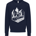 DH Downhill Mountain Biking Cycling Bicycle Mens Sweatshirt Jumper Navy Blue