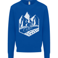 DH Downhill Mountain Biking Cycling Bicycle Mens Sweatshirt Jumper Royal Blue