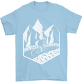 DH Downhill Mountain Biking Cycling Bicycle Mens T-Shirt 100% Cotton Light Blue