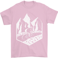 DH Downhill Mountain Biking Cycling Bicycle Mens T-Shirt 100% Cotton Light Pink