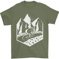 DH Downhill Mountain Biking Cycling Bicycle Mens T-Shirt 100% Cotton Military Green