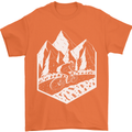 DH Downhill Mountain Biking Cycling Bicycle Mens T-Shirt 100% Cotton Orange