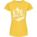 DH Downhill Mountain Biking Cycling Bicycle Womens Petite Cut T-Shirt Yellow