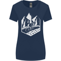 DH Downhill Mountain Biking Cycling Bicycle Womens Wider Cut T-Shirt Navy Blue