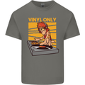 DJ Decks Vinyl Only Funny DJing Turntable Kids T-Shirt Childrens Charcoal