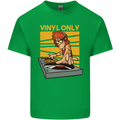 DJ Decks Vinyl Only Funny DJing Turntable Kids T-Shirt Childrens Irish Green