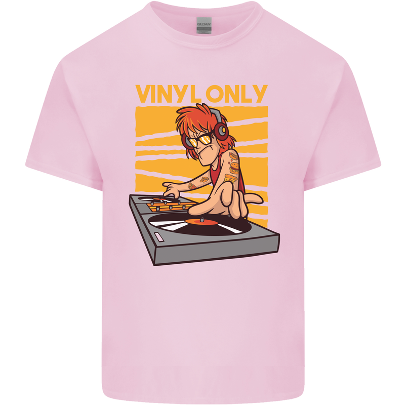 DJ Decks Vinyl Only Funny DJing Turntable Kids T-Shirt Childrens Light Pink