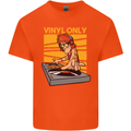 DJ Decks Vinyl Only Funny DJing Turntable Kids T-Shirt Childrens Orange