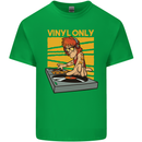 DJ Decks Vinyl Only Funny DJing Turntable Mens Cotton T-Shirt Tee Top Irish Green